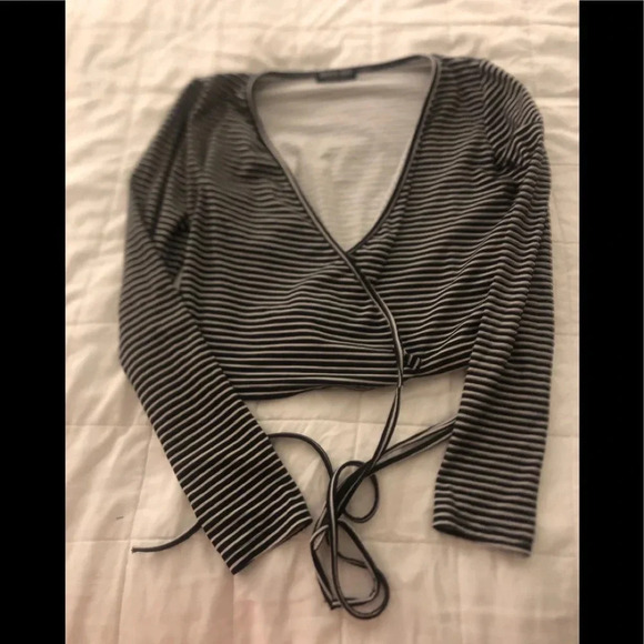 Tops - Striped wrap top